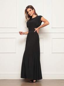 Elegant Women's Long Dress - 黑色 - 查看 3