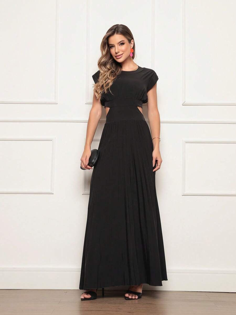 Elegant Women's Long Dress - 黑色 - 查看 1