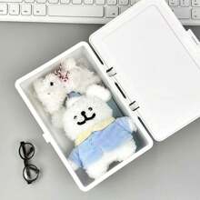 INS White Photo Card Storage Box Ins Photo Card Holder Storage Box Photocard Sleeves Idol Photo Collection Organizer Case 1pc Back To School