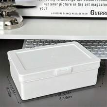 INS White Photo Card Storage Box Ins Photo Card Holder Storage Box Photocard Sleeves Idol Photo Collection Organizer Case 1pc Back To School