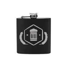 1pc 6oz Customized Stainless Steel Flask, Personalized Groomsman/Usher/Groom Gift, Wedding Gift Idea, Father's Day, Groomsmen Flask, Men's Party Gift, Drinking Gift - Black - View 8