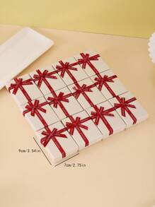 12 件蝴蝶结首饰礼盒、耳环项链收纳盒、婚礼派对首饰包装盒返校