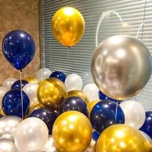 50 件/套气球套装，用于生日派对、婚礼、毕业典礼、周年纪念、订婚、单身公主主题派对装饰 - 彩色 - 查看 5