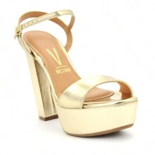 Vizzano 6282.455 Women's Casual Chunky High Heel Platform Sandal - Vàng - Xem 3