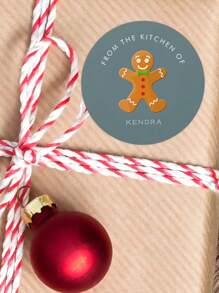 12pcs/24pcs/40pcs Customized Christmas Gift Stickers, Customized Name Personalized Christmas Gift Stickers, Personalized Pvc Stickers With Your Name, Merry Christmas Stickers, Custom Stickers For Boxes, Envelope Seals Or Gift Wrapping Back To School - Dark Grey - View 3