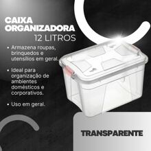 4 Units Transparent Multipurpose Organizer Box 12 Liters - Trong sáng - Xem 8