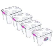 4 Units Transparent Multipurpose Organizer Box 12 Liters - Trong sáng - Xem 1