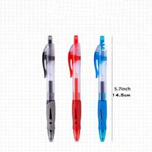 3 buc pixuri neutre cu presă de mare capacitate, roșu, albastru, negru, pix pe bază de apă, papetărie de birou, papetărie pentru studenți, cadou premiu, cadou semestrial și final, cadou de Halloween, Crăciun și cadou de mulțumire