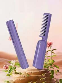 Lược chải tóc thẳng không dây cầm tay, Lược duỗi tóc Negative Lon cầm tay, Lược duỗi tóc nóng dùng pin dài, Nhẹ và nhỏ gọn, Cài đặt chống bỏng - Nhiều màu - Xem 1