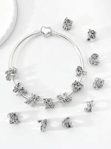 1 件时尚 A-Z 26 个字母串珠饰品适合女士手链手镯 DIY 珠宝制作周年纪念礼物精美女士珠宝 - 字母串珠 - 查看 5