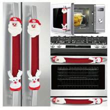 Vỏ bọc tay cầm lò nướng và tủ lạnh Giáng sinh lễ hội - Polyester, không dùng pin, hoàn hảo để trang trí nhà ngày lễ - Nhiều màu - Xem 3