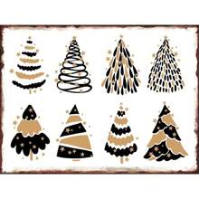 1pc Biển báo Giáng sinh Phòng khách Phòng ngủ Nghệ thuật trang trí tường Đĩa tiệc Bàn ghế sofa Nền Canvas Áp phích Không có khung - Nhiều màu - Xem 14