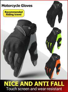 1 Paio di Guanti da Moto Estivi Traspiranti, Guanti da Ciclismo Touch Screen, Guanti da Motocicletta a Dita Intere, Protezione per Sport all'aperto, Guanti da Guida Protettivi per Bici, Guanti da Corsa Moto, 5 Colori