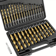 13/50/99pcs Ultimate Titanium Coated High Speed Steel Drill Bit Set, Hex Shank, Suitable For Steel, Aluminum And Copper, Drill Bit Range 0.15cm - 1cm, With Storage Case,Tool Accessories