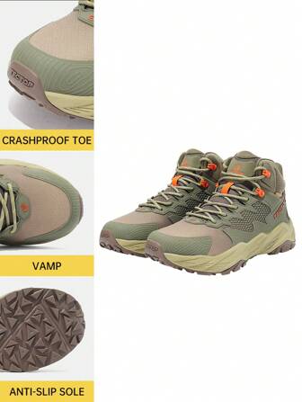 TECTOP Bărbați înalți sport în aer liber pantofi de drumeție Cizme la jumătatea gambei Rezistente la uzură Respirabile Confortabile Anti-alunecare