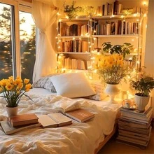 1 pieza Guirnalda de luces LED de hadas a prueba de agua para el hogar, jardín, bodas y decoraciones festivas - Funciona con batería para Halloween y Navidad