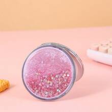 1PC Compact Mirror,Makeup Mirror/Cosmetic Mirror,Glitter Makeup Mirror,Foldable Mirror,Travel Makeup Mirror,Travel Mirror,Portable Mirror,Round/Square Models Available,For Travel At Home Or On-The-Go,For Women & Girl