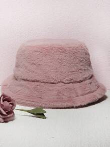 1pc Women/Men Multicolor Casual Versatile Warm Soft Plush Bucket Hat, Suitable For Autumn/Winter Daily Use Winter Hat