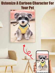 Customize Your Cartoon Character Canvas Print - Custom Family Poster- Perfect Anniversary,Pet,Birthday,Wedding,Christmas's Day Gift - Home Wall Art Decor Gifts Graduation