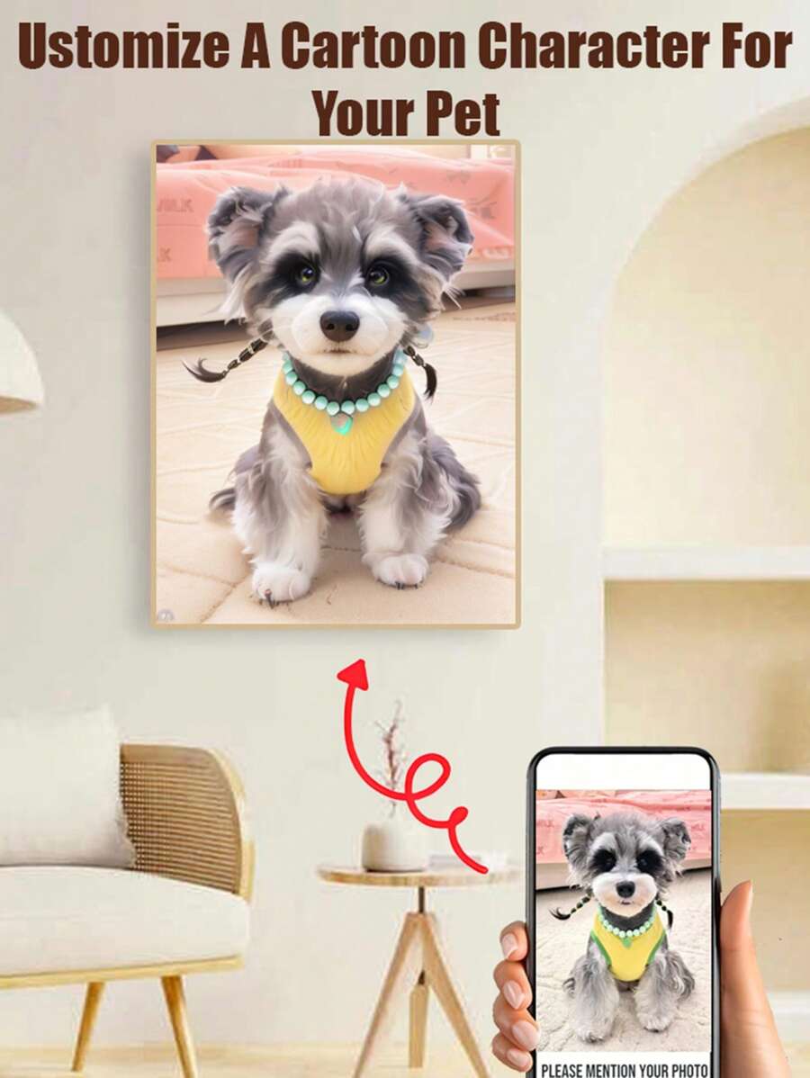 Customize Your Cartoon Character Canvas Print - Custom Family Poster- Perfect Anniversary,Pet,Birthday,Wedding,Christmas's Day Gift - Home Wall Art Decor Gifts Graduation