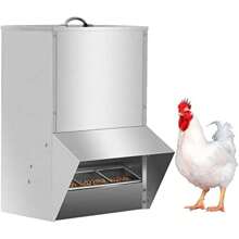 Automatic Chicken Feeder System - 30-50lb Capacity Galvanized Feeder Metal Trough For Poultry And Rabbits,30lb - 30LB - View 1