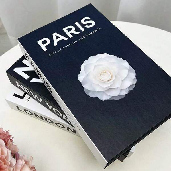 1 pièce Livre décoratif pliable factice, ornement de livre décoratif, accessoire d'étagère à livres de luxe léger, décoration de bureau, accessoire photo, meilleurs cadeaux