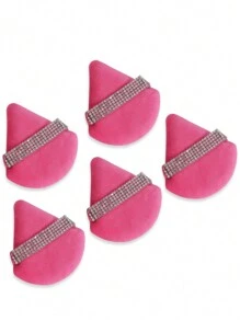 5 miếng bông phấn hình tam giác kim cương, bông phấn hình tam giác nhung pha lê, bông phấn trang điểm dạng bột, thích hợp để trang điểm cố định - Nhiều màu - Xem 7