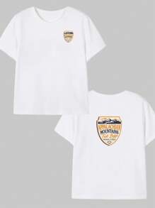 Resort Style Nature T-Shirt Men's Cotton T-Shirt Breathable Premium Comfort Elegant - 白色 - 查看 1