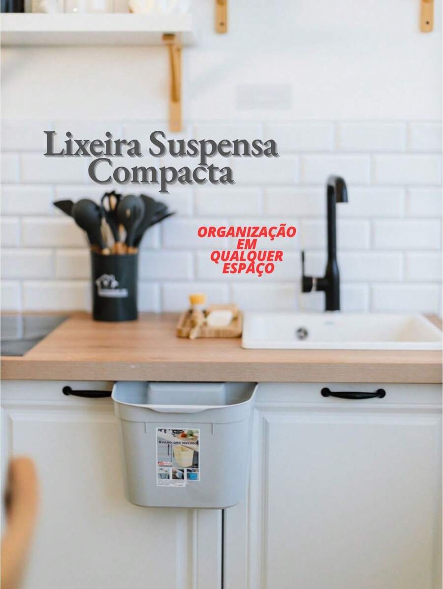 Compact Hanging Trash Can For Kitchen Plastic Multifunctional Hanging Sink Holder Practicality And Organization In Any Space - 多功能懸浮垃圾桶 - 查看 1