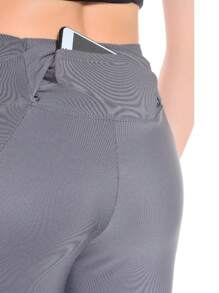 LEGGINGS WITH POCKET FITNESS GYM WITHOUT TRANSPARENCY - 深灰色 - 查看 1