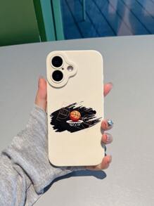 5 chiếc/Bộ Ốp điện thoại Phụ kiện: (1 Ốp bảo vệ điện thoại toàn diện bằng TPU mềm viền mềm) + (1 Ốp bảo vệ đầu sạc Apple (Không bao gồm pin) + 2 Ốp bảo vệ cổng kết nối cả hai đầu cáp dữ liệu + 1 Dây đeo cáp dữ liệu bằng silicon) Thiết kế họa tiết bóng rổ thể thao in UV cho bé trai tương thích với iPhone - Nhiều màu - Xem 4