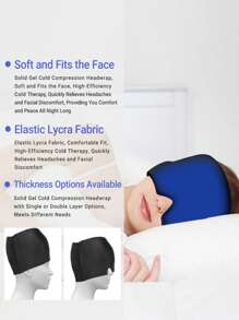 1pc Single Layer Gel Ice Pack Headache Migraine Relief Cap With Stretchable And Adjustable Design For Cold & Hot Therapy To Alleviate Headaches, Unscented, Use Without Power, Battery-Free - Effective For Tension, Stress, Fever, Fatigue Relief