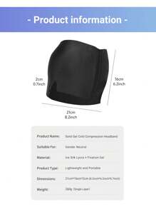 1pc Single Layer Gel Ice Pack Headache Migraine Relief Cap With Stretchable And Adjustable Design For Cold & Hot Therapy To Alleviate Headaches, Unscented, Use Without Power, Battery-Free - Effective For Tension, Stress, Fever, Fatigue Relief