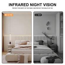 Kamera Keamanan Luar Ruangan dan Dalam Ruangan 8MP 5MP 1080P HD Dual-Band 2.4G+5G WiFi dan Konfigurasi WiFi 2.4G yang Dapat Dipilih, Kamera WiFi Nirkabel 2.4G, Kamera Pengawasan, Kamera, Kamera PTZ, Kamera Pengawasan PTZ Luar Ruangan dan Dalam Ruangan Pintar, Pelacakan Otomatis, Alarm dan Penglihatan Malam Berwarna, Lampu Sorot, Gerakan AI, Rotasi Horizontal 360° dan Vertikal 110° di Rumah - Hitam - View 6