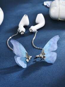 1 件 Airpods 蓝牙耳机可拆卸蝴蝶耳环夹，女士可爱耳机防丢失支架，无穿孔耳环配件 - 彩色 - 查看 4