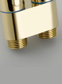 1 pieza Válvula de ángulo con doble salida - Válvula mini ahorradora de espacio de acero inoxidable con rosca universal para bidé, pistola de ducha, control dual, una entrada y dos salidas (Cromo, Negro, Dorado, seleccionable)