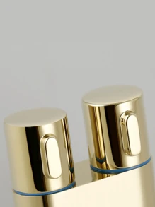 1 pieza Válvula de ángulo con doble salida - Válvula mini ahorradora de espacio de acero inoxidable con rosca universal para bidé, pistola de ducha, control dual, una entrada y dos salidas (Cromo, Negro, Dorado, seleccionable)