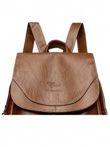 2023 NEW High Quality Soft Leather Women Backpacks Retro Solid Color Shoulder Bag Large Capacity Travel School Bag For Girls Sac