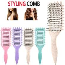 1 件装新款卷发定型通风发刷，塑造和定义女性卷发，卷发造型刷，用于解开和造型，减少拉扯和卷发分离，打造清晰的卷发，更适合卷发造型（粉色）