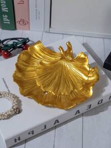 1 khay đựng đồ trang sức hình lá vàng, phụ kiện trang trí nhà cửa - Vàng - Xem 8