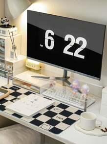 1pc Acrylic Laptop Riser Stand, Transparent Desktop Monitor Holder, Storage Rack For Home Office & Dorm - Multicolor - View 4