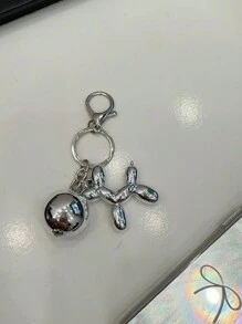 HXXOOS 1 Peça Pingente de Metal Estilo Ins de Moda Feminina Y2K, Pingente de Chaveiro de Metal Prateado para Bolsa, Mochila, Carro, Adequado para Mulheres, Profissionais de Colarinho Branco, Senhoras, Mulheres, Meninas - Use este pingente para realçar o estilo da sua bolsa