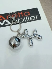 HXXOOS 1 Peça Pingente de Metal Estilo Ins de Moda Feminina Y2K, Pingente de Chaveiro de Metal Prateado para Bolsa, Mochila, Carro, Adequado para Mulheres, Profissionais de Colarinho Branco, Senhoras, Mulheres, Meninas - Use este pingente para realçar o estilo da sua bolsa