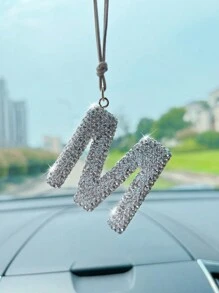 1 件白色粘土字母形汽车内饰挂饰 - 均碼 - 查看 6