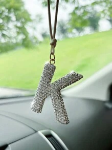 1 件白色粘土字母形汽车内饰挂饰 - 均碼 - 查看 5