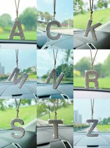 1 件白色粘土字母形汽车内饰挂饰 - 均碼 - 查看 1