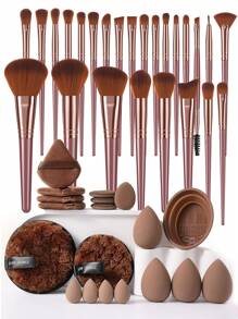 44/39/37/25/19/11/4/3teiliges Make-up Pinsel und Make-up Schwamm Werkzeug Komplett-Set. Enthält 25 Stücke Make-up Pinsel, 4 Stücke Make-up Schwämme, 4 Stücke Dreieck Make-up Puderquaste, 4 Stücke Fingerschwamm, 4 Stücke Mini Make-up Schwamm, 1 Stück Make-up Pinsel Reiniger Schüssel, 2 Stücke Make-up Entferner Quaste
