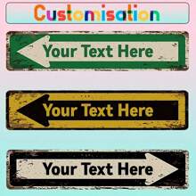 定制复古街道标志 - 个性化文字，金属墙面艺术，适合家庭和咖啡馆装饰，易于悬挂的矩形路标，16x4 英寸冬夜礼物返校冬季礼物创意男孩女孩情人节 - 彩色 - 查看 7