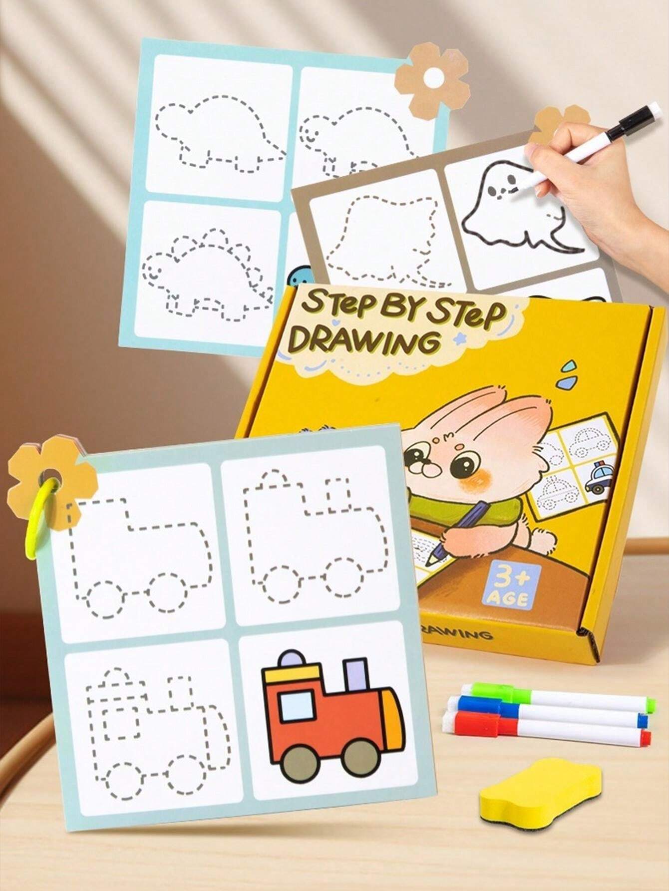 Libro De Tarjetas Educativas Borrables – Entrenamiento De Control De Bolígrafo Para Niños De 2 A 6 Años