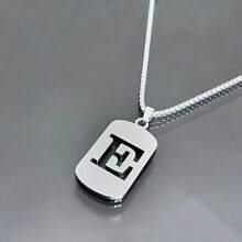 1 Piece Men's 26 Letter A-Z Letter Necklace Pendant Necklace Military Necklace Student Fashion Sweater Chain - Holiday Gift Giving, Easter Gift, Holiday Gift, Accessories, Office Outfit, Musty, Punk Style, Casual Accessories, Suitable For Parties, Celebrations And Wedding - Multicolor - View 13